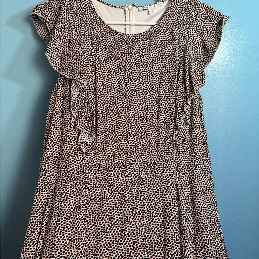 DR2 Women’s Dress with Black and Brown Leopard Print